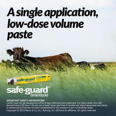 Show full view: Safe-Guard Dewormer Paste 10% for Beef & Dairy Cattle, 10.2-oz tube slide 6 of 11