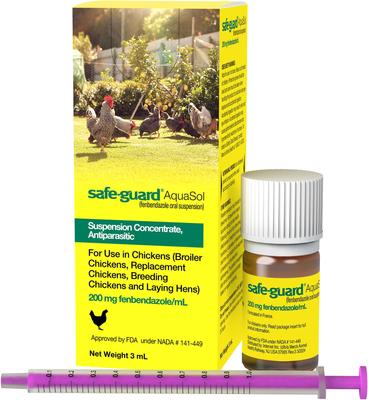 Show full view: Safe-Guard AquaSol Dewormer for Chickens, 3-mL bottle slide 4 of 11