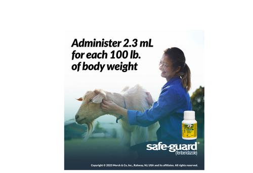 Show full view: Safe-Guard Deworming Suspension for Goats, 125-mL bottle slide 5 of 8