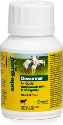Show full view: Safe-Guard Deworming Suspension for Goats, 125-mL bottle slide 2 of 8