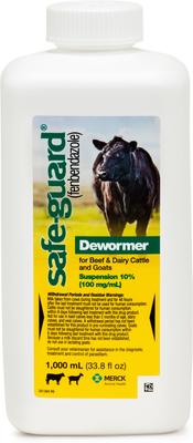 Show full view: Safe-Guard Dewormer Suspension for Beef & Dairy Cattle, 1-liter bottle slide 2 of 7