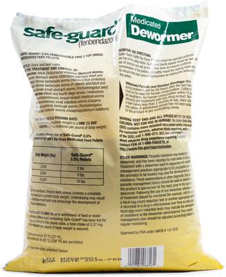 Show full view: Safe-Guard 0.5% Top Dress Dewormer Pellets for Beef & Dairy Cattle, 10-lb bag slide 2 of 7