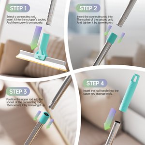 Fido Fave Xtra with Telescopic 51-in Handle Pet Hair Removal Broom