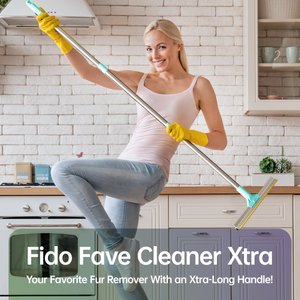 Fido Fave Xtra with Telescopic 51-in Handle Pet Hair Removal Broom