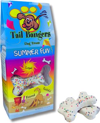 Show full view: Tail Bangers Summer Variety Pack Peanut Butter, Peanut Butter with Yogurt, Cheddar & Bacon Crunchy Dog Treats, 3 count slide 3 of 10