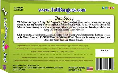 Show full view: Tail Bangers Merry Christmas Bone & Christmas Caddy Peanut Butter & Honey Crunch Dog Treats, 2 count slide 7 of 9