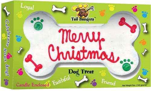 Show full view: Tail Bangers Merry Christmas Bone & Christmas Caddy Peanut Butter & Honey Crunch Dog Treats, 2 count slide 6 of 9