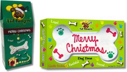 Tail Bangers Merry Christmas Bone & Christmas Caddy Peanut Butter & Honey Crunch Dog Treats, 2 count