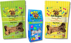 Tail Bangers Easter Variety Pack Peanut Butter, Peanut Butter with Yogurt, Cheddar & Bacon Crunchy Dog Treats, 3 count