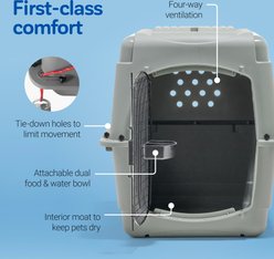 Petmate Sky Dog & Cat Kennel, Gray, 32-in, 30-50-lbs slide 2 of 9