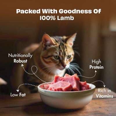 Show full view: Pawfect Nature's Feast Lamb Meat Grain-Free All Natural Freeze-Dried Cat Training Treat, 1.76-oz canister slide 4 of 11