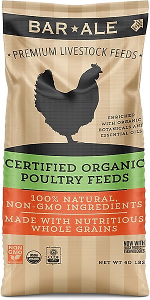 Show full view: Bar ALE Organic 18% Protein Hi-Energy Layer Mini-Pellet Chicken Feed, 40-lb bag slide 1 of 5