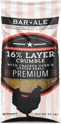 Bar ALE 16% Protein Layer Crumble with Cracked Corn & Oyster Shell Chicken Feed, 50-lb bag