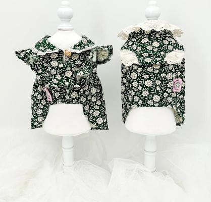 Show full view: Dolly Pet Leafy Bloom Girl Dog Dress, Medium slide 4 of 5