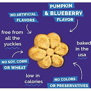 Fruitables Pumpkin & Blueberry Flavor Dog Treats, 7-oz bag