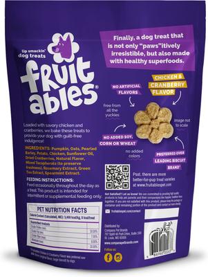 Show full view: Fruitables Chicken & Cranberry Flavor Dog Treats, 7-oz bag slide 3 of 10