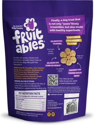 Show full view: Fruitables Chicken & Cranberry Flavor Dog Treats, 20-oz bag slide 3 of 10