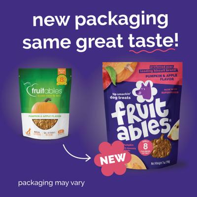 Show full view: Fruitables Pumpkin & Apple Flavor Dog Treats, 20-oz bag slide 4 of 13