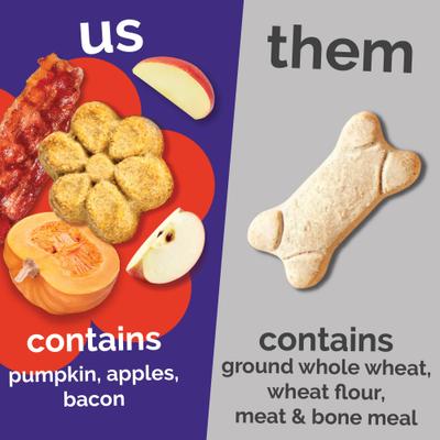 Show full view: Fruitables Crispy Bacon & Apple Flavor Dog Treats, 7-oz bag slide 6 of 13