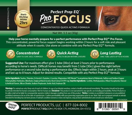 Show full view: Perfect Products Perfect Prep EQ Pro Focus Paste Horse Supplement, 1.1-oz tube slide 7 of 9