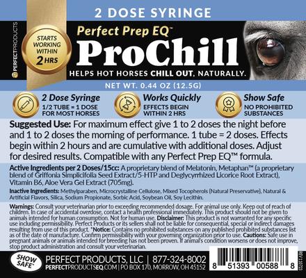 Show full view: Perfect Products Perfect Prep EQ ProChill Paste Horse Supplement, single tube slide 5 of 9
