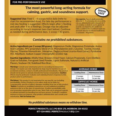 Show full view: Perfect Products Perfect Prep EQ Gold Complete Calming Pellets Horse Supplement, 1-lb bag slide 5 of 5