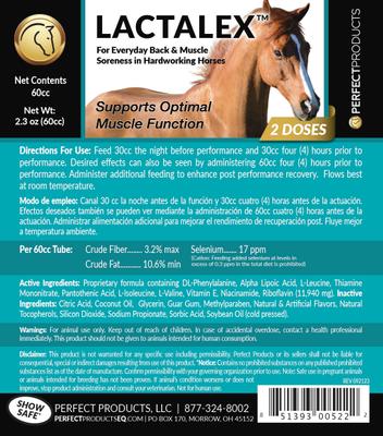 Show full view: Perfect Products Perfect Prep EQ Lactalex Paste Horse Supplement, 80-mL tube slide 4 of 4