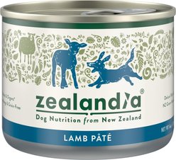 Zealandia Adult Grain-Free Lamb Pate Canned Dog Food, 6-oz can, case of 24