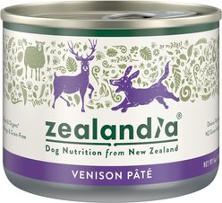Zealandia Adult Grain-Free Venison Pate Canned Dog Food, 6-oz can, case of 24