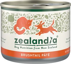 Zealandia Adult Grain-Free Brushtail Pate Canned Dog Food, 6-oz can, case of 24