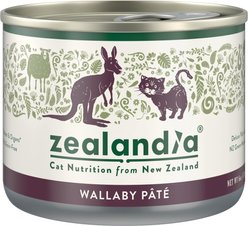 Zealandia Wallaby Grain-Free Pate Wet Cat Food, 6-oz can, case of 24