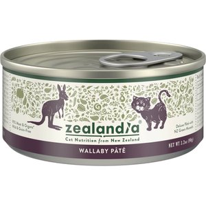 Zealandia Wallaby Grain-Free Pate Wet Cat Food, 3.2-oz can, case of 24