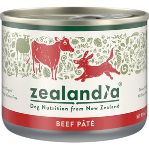 ZEALANDIA Adult Grain-Free Wallaby Pate Canned Dog Food, 6-oz can