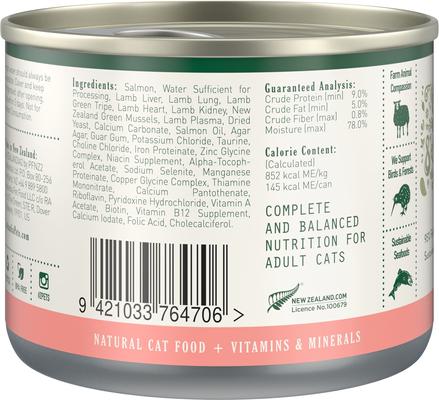 Show full view: Zealandia Salmon Grain-Free Pate Wet Cat Food, 6-oz can, case of 24 slide 3 of 7