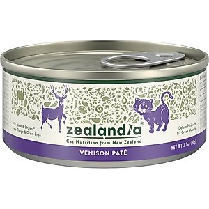 Zealandia Venison Grain-Free Pate Wet Cat Food, 3.2-oz can, case of 24