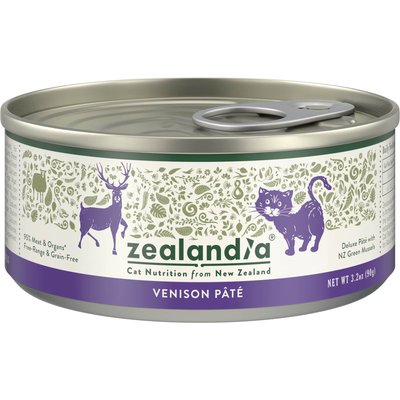 Zealandia Zealandia Venison Grain-Free Pate Wet Cat Food, 3.2-oz can, case of 24