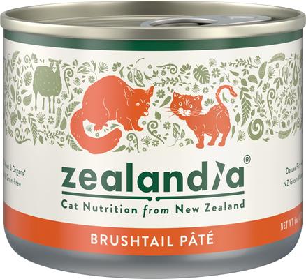 ZEALANDIA Brushtail Grain-Free Pate Wet Cat Food, 6-oz can, case