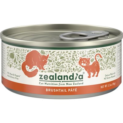 Zealandia Zealandia Brushtail Grain-Free Pate Wet Cat Food, 3.2-oz can, case of 24