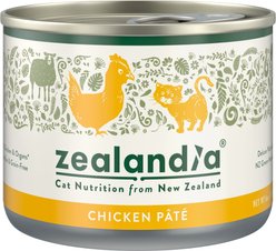 Zealandia Chicken Grain-Free Pate Wet Cat Food, 6-oz can, case of 24