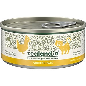 Zealandia Chicken Grain-Free Pate Wet Cat Food, 3.2-oz can, case of 24