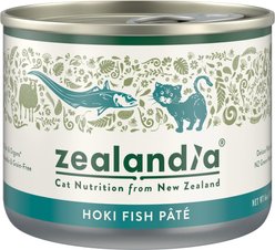 Zealandia Hoki Fish Grain-Free Pate Wet Cat Food, 6-oz can, case of 24