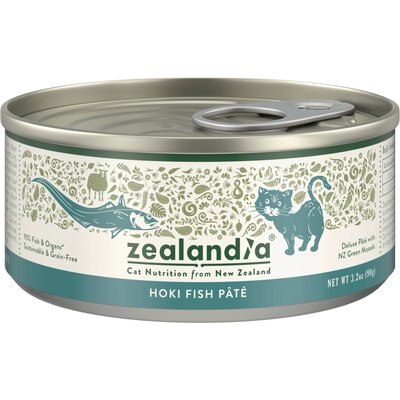 Zealandia Zealandia Hoki Fish Grain-Free Pate Wet Cat Food, 3.2-oz can, case of 24