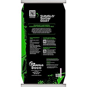 Sunglo Complete Pellet Show Goat Feed, 50-lb bag