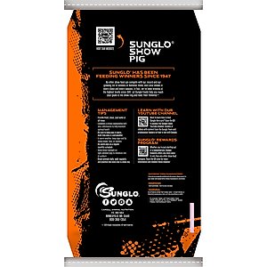 Sunglo Complete Pellet Show Pig Feed, 50-lb bag