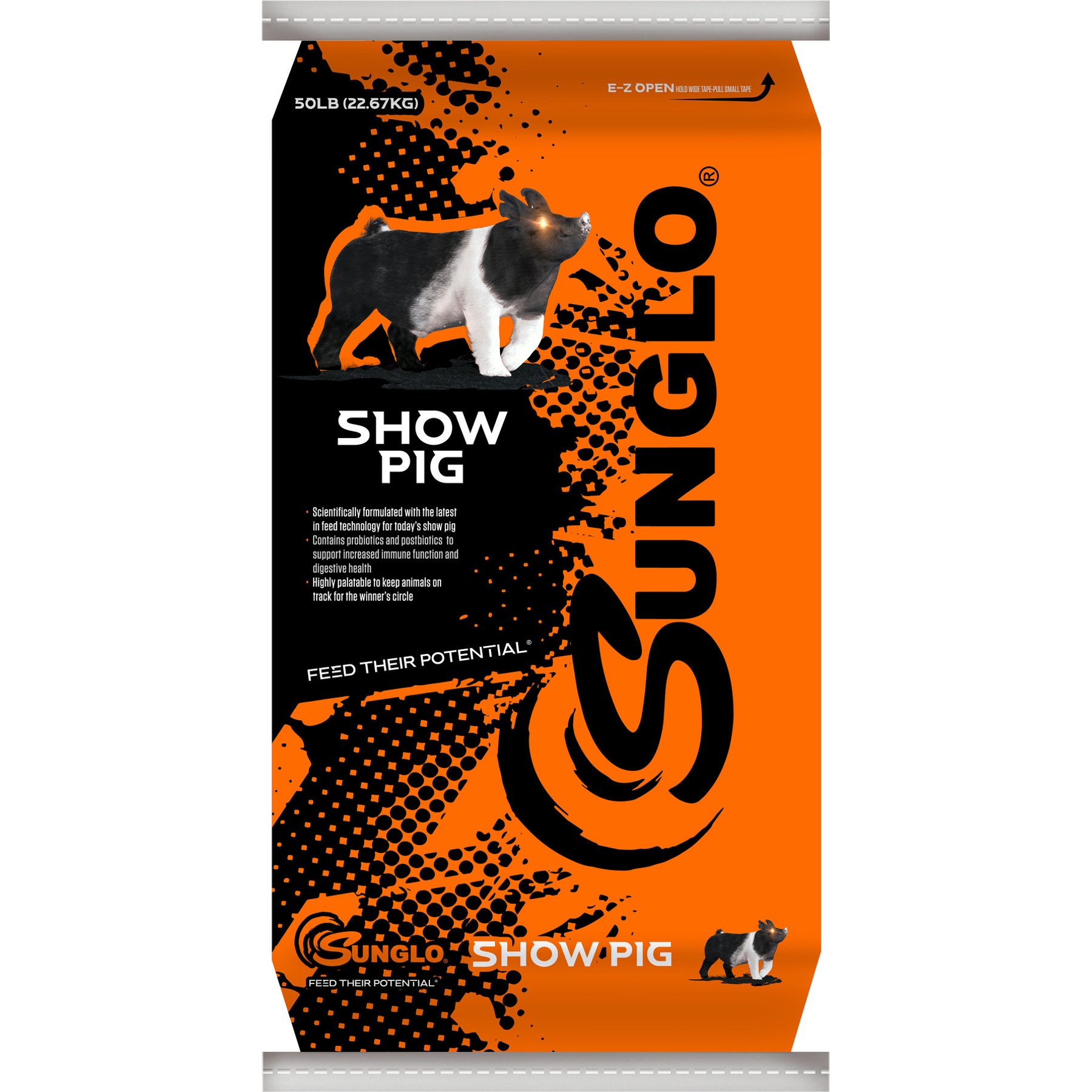 Sunglo Complete Pellet Show Pig Feed, 50-lb bag