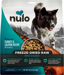 Nulo Salmon & Turkey Recipe with Strawberries Grain-Free Freeze-Dried Raw Dog Food, 18-oz bag