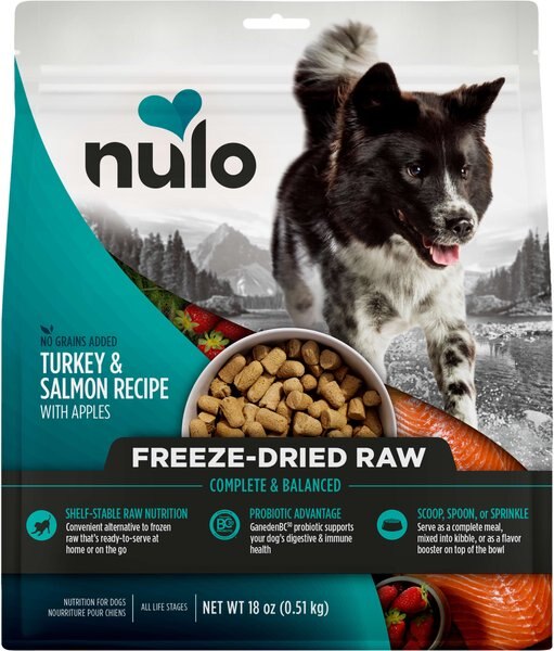 Nulo Salmon & Turkey Recipe with Strawberries Grain-Free Freeze-Dried Raw Dog Food