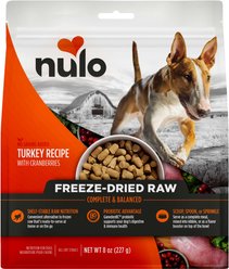 Nulo Turkey Recipe with Cranberries Grain-Free Freeze-Dried Raw Dog Food, 8-oz bag