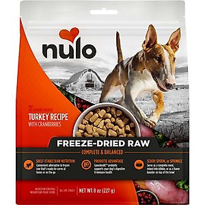 Nulo Turkey Recipe with Cranberries Grain-Free Freeze-Dried Raw Dog Food, 8-oz bag