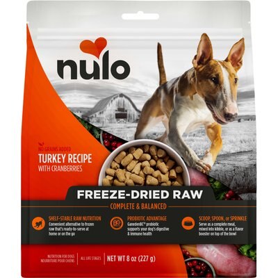 Nulo Nulo Turkey Recipe with Cranberries Grain-Free Freeze-Dried Raw Dog Food, 8-oz bag